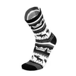 Men's moose socks black/white