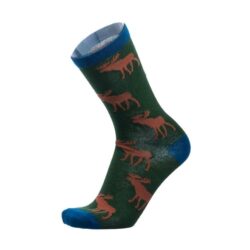 Men's moose socks green/blue