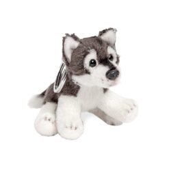 Mini wolf soft toy key ring