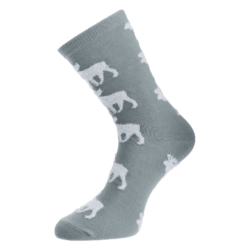 Women's Grey Fluffy Moose Socks