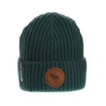 Teal knitted moose winter hat 