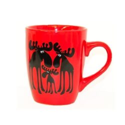 Red trio moose mug