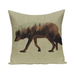 Forest Wolf Cushion Cover