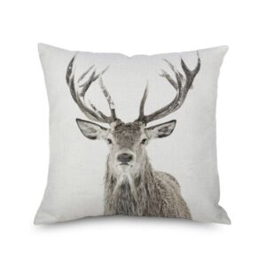 Retro Deer Cushion Cover