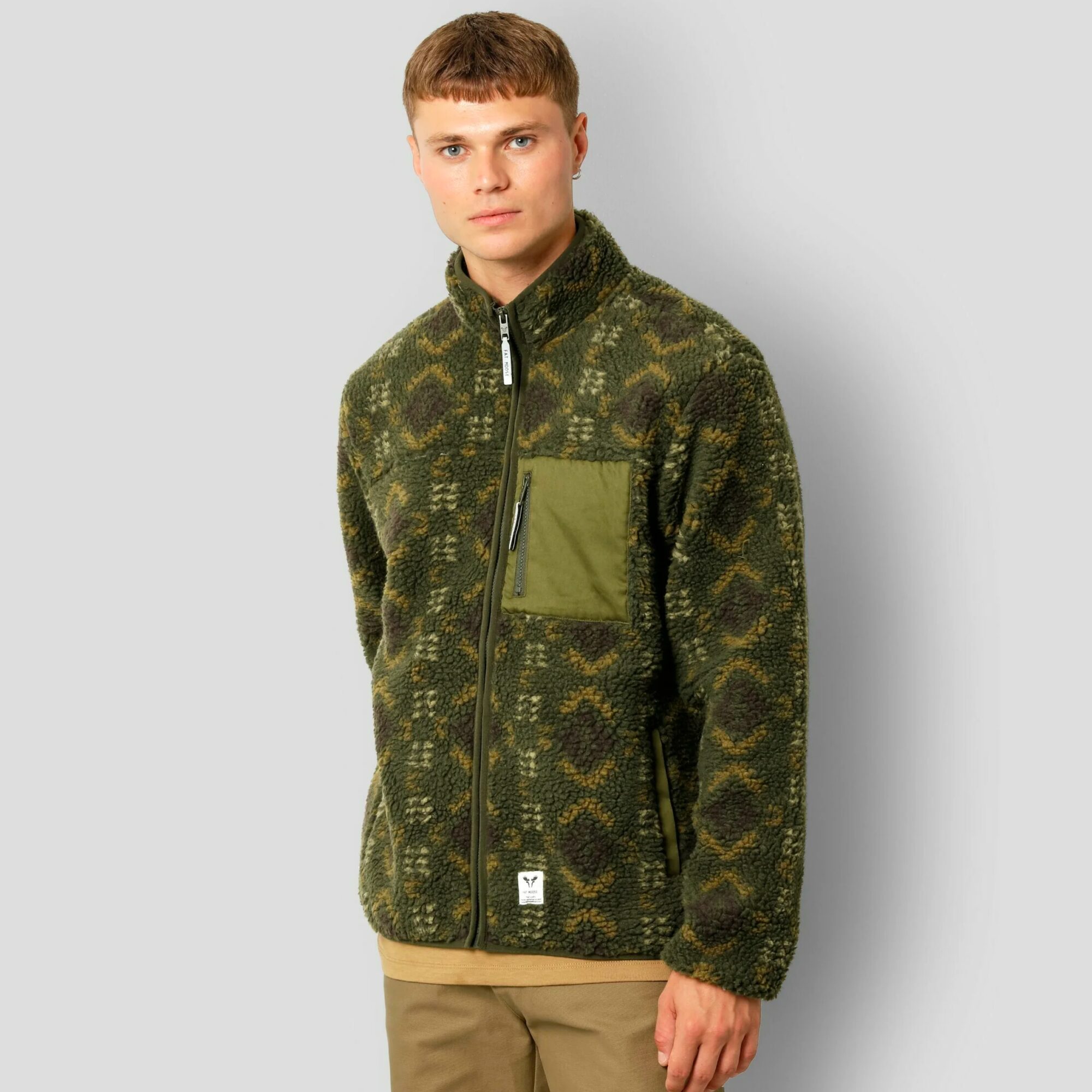 Hugh Fleece Inka Jacket Green