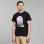 T-shirt Stockholm Tent Sunset Black 