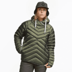 W Älgön Down Hood Anorak Jacket Moss Green