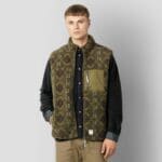 Hugh Fleece Inka Vest Army
