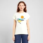 T-shirt Visby Blue Tit Oat White