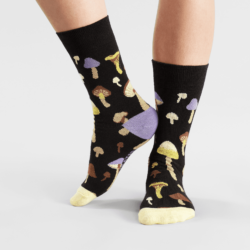 Socks Sigtuna Mushrooms Black