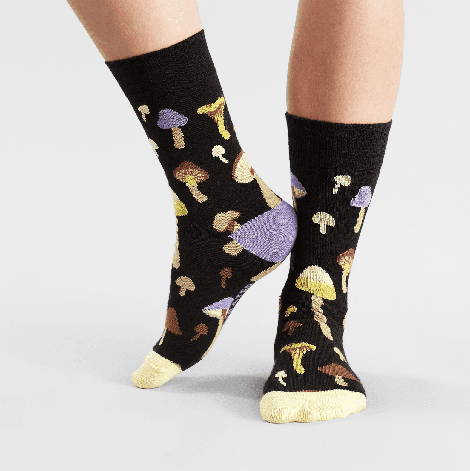 Socks Sigtuna Mushrooms Black