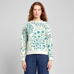 Sweatshirt Ystad Botanical Quilt Oat White