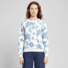 Sweatshirt Ystad Duotone Floral Oat White