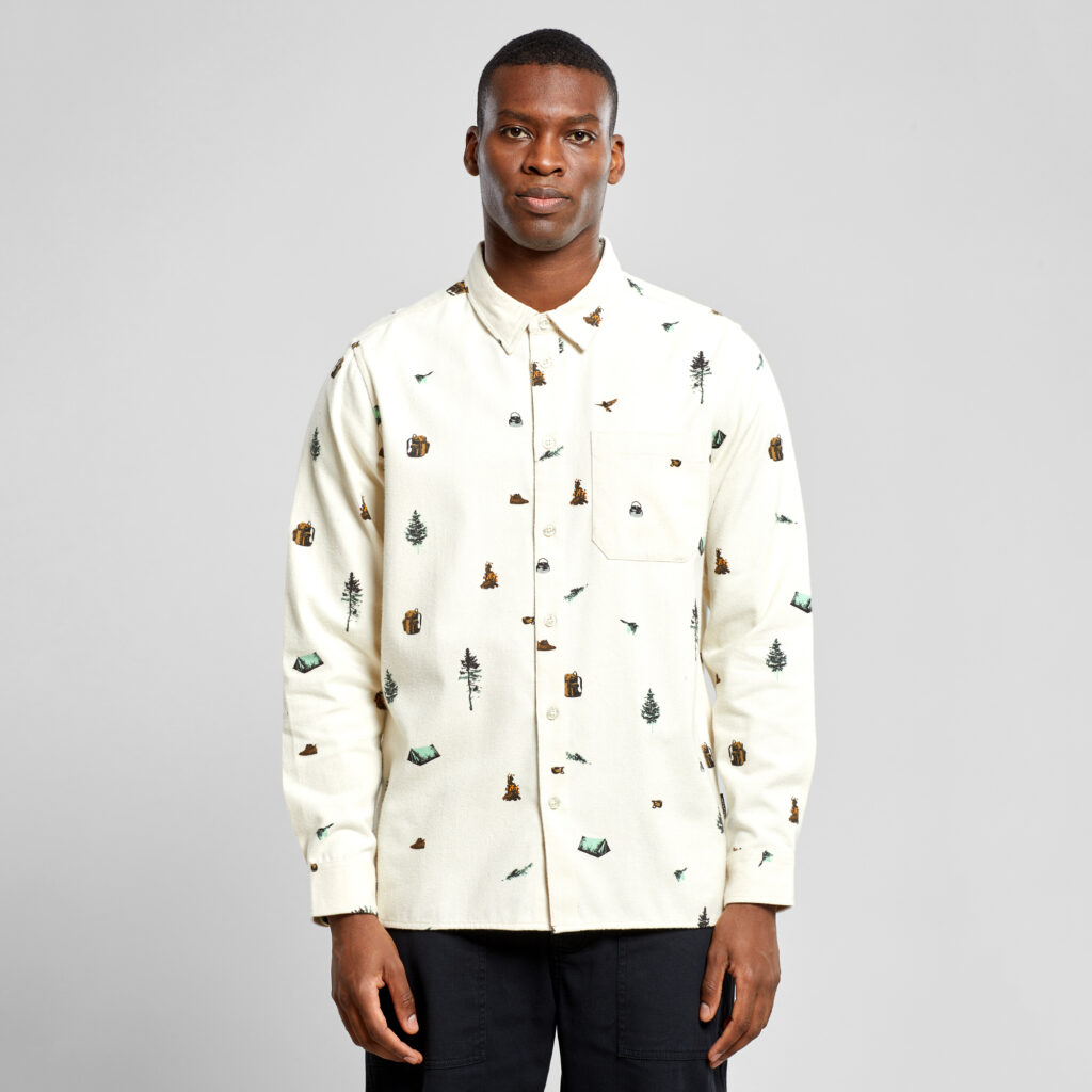 Shirt Rute Hike AOP Oat White