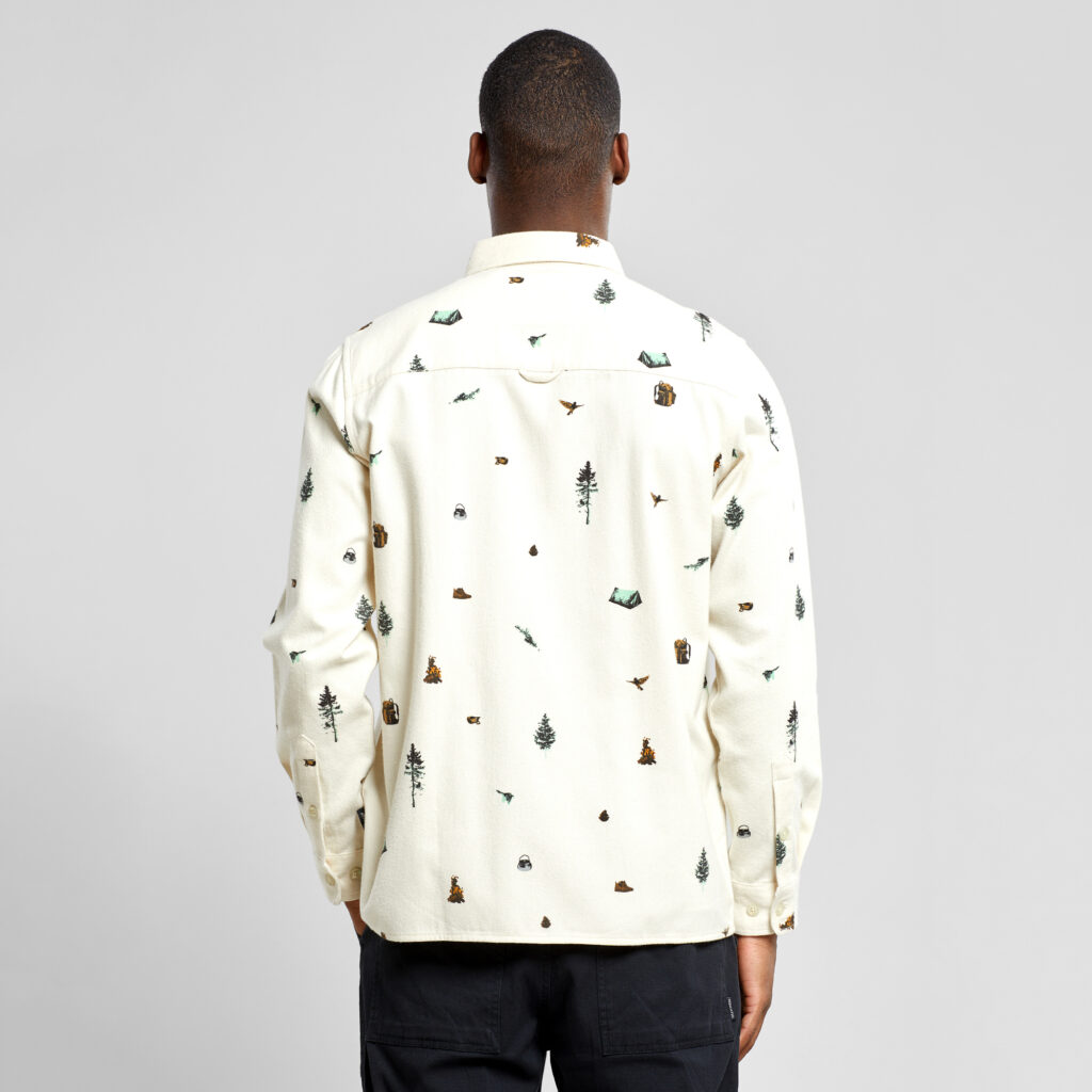 Shirt Rute Hike AOP Oat White - Bild 6