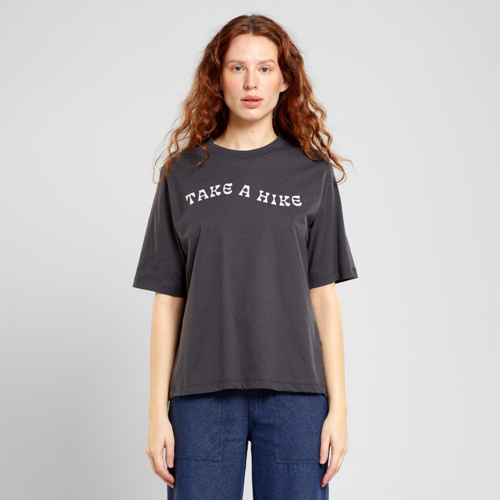 T-shirt Vadstena Take a Hike Charcoal