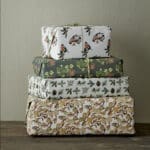 Recycled Gift wrapping paper: Pines and Cookies