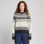 Sweater Senja Fair Isle Pearl White