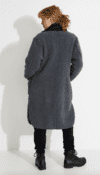 W Koster Lång Ullkappa Grå/Svart - Bild 9