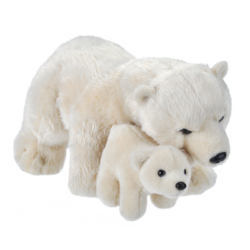 Mom Baby Polar Bear Soft toy