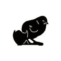 Silhouette Chick with Egg