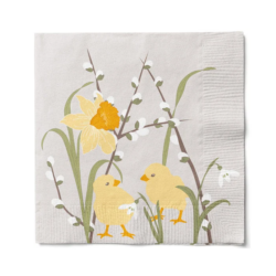 Natural Easter Chicks and Daffodil Napkins