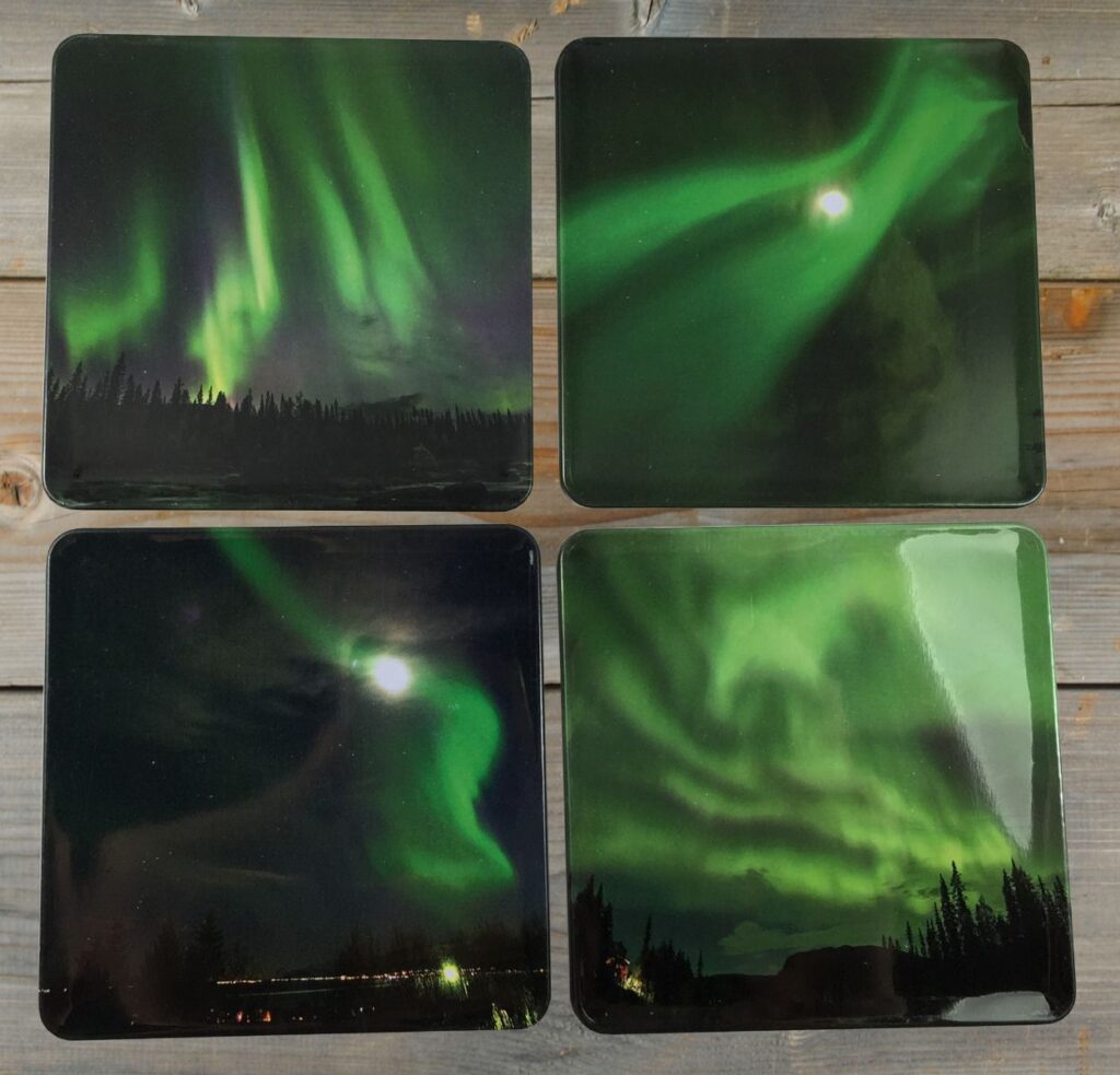 4-pack glasunderlägg Norrsken - Bild 2