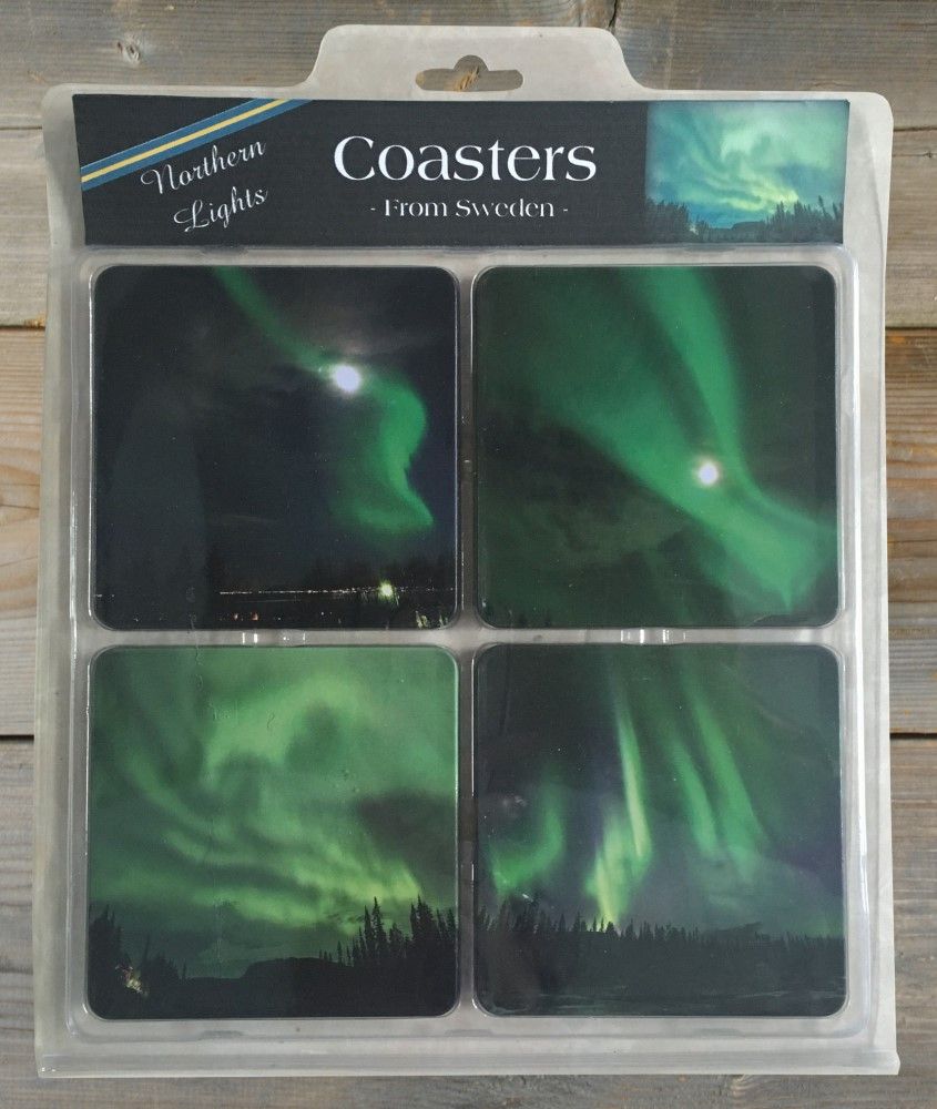 4-pack glasunderlägg Norrsken - Bild 3