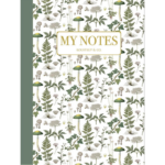 Notebook - Green floral pattern