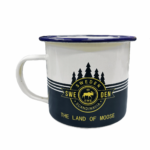 Yellow and Blue Moose Enamel Mug