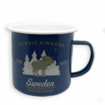 Blue Forest Moose Enamel Mug
