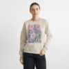 Sweatshirt Ystad Daisy Block Oat White