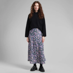 Skirt Mellby Blurred Flowers Purple