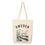 Beige Moose Landscape Sweden Tote Bag