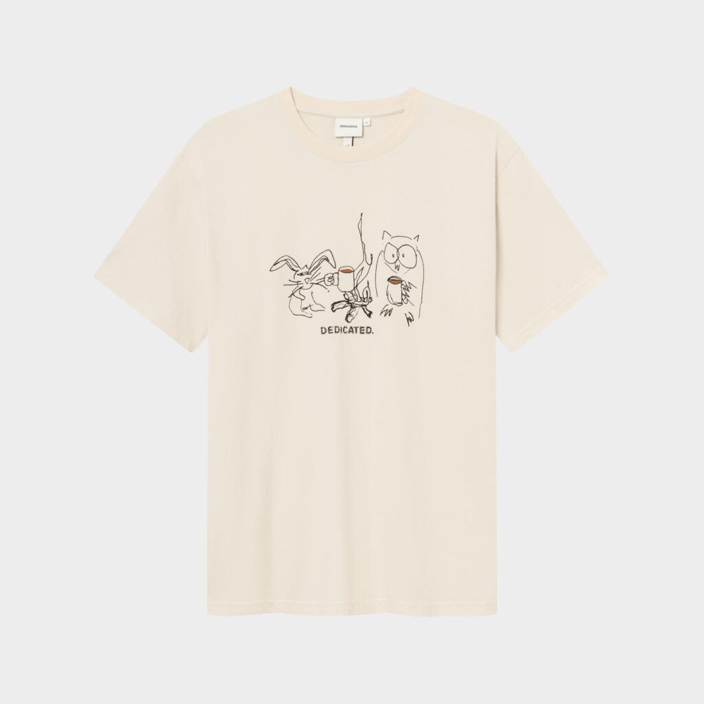 T-shirt Stockholm Coffee Friends Oat White