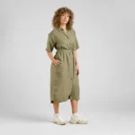 Shirt Dress Ripa Linen Leaf Green