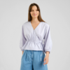 Wrap Top Rosenvik Poplin Thistle Purple