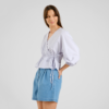 Wrap Top Rosenvik Poplin Thistle Purple - Bild 3