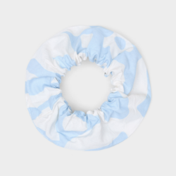 Scrunchie Poplin Wonky Beach Skyway Blue